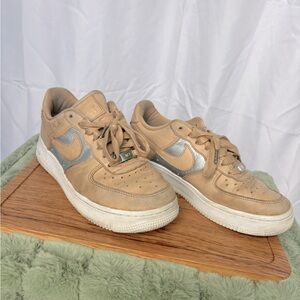 Tan Leather Air Force ones